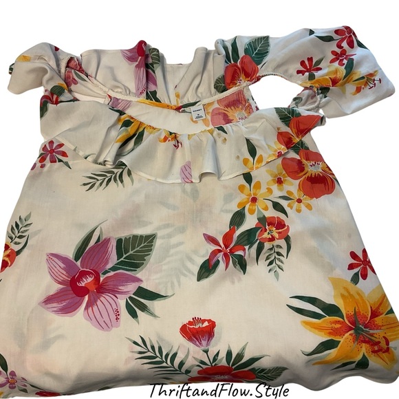 OLD NAVY | OFF SHOULDER | TROPICAL | SIZE M | - Picture 2 of 4